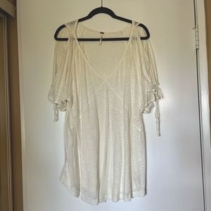 Free People V-neck Cold Shoulder Tunic, XL
